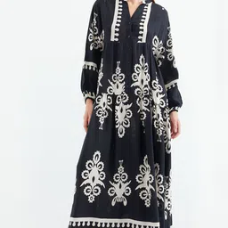 BIGDART Ethnic Motifs Print Maxi Dress-image-37