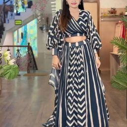 Piludi Girls Printed Ready To Wear Lehenga Choli-image-83