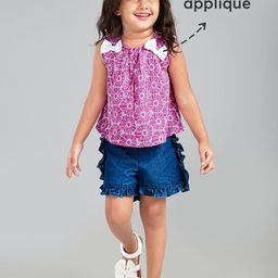 Hopscotch Boys Pink Pure Cotton Printed Clothing Set-picture-2