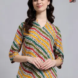 THE FAB FACTORY Women Pack Of 2 Floral Printed Mandarin Collar Top-picture-14