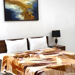 Signature Brown Mild Winter 450 GSM Double Bed Blanket-96