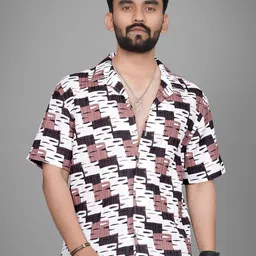 Metronaut Men Regular Fit Spread Collar Abstract Printed Casual Shirt-image-76