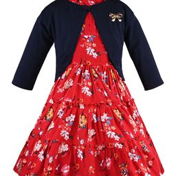 Wish Karo Floral Print Georgette A-Line Dress-picture-52