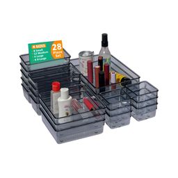 Aura Black Set of 6 Regular Makeup Organiser Organisers-17