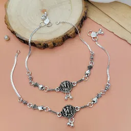 ABDESIGNS Silver Plated Anklet-48
