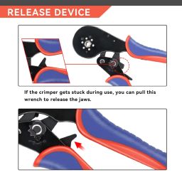 Hexagonal Ferrule Connector Crimping Tool AWG 30-5, Hexagonal Self-Adjusting Ratchet Crimper for End-Sleeves, Wire Ends Terminals (Crimper 16-6S) - RS6188Hexagonal Ferrule Connector Crimping Tool AWG 30-5, Hexagonal Self-Adjusting Ratchet Crimper for End-Sleeves, Wire Ends Terminals (Crimper 16-6S) - RS6188 image 4