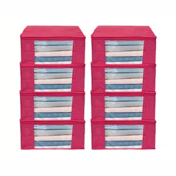 ANKIT INTERNATIONAL Pink Set of 6 Super Strong Multi-Utility Organisers-48