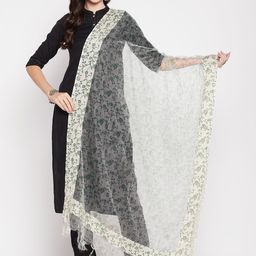 Clora Creation Floral Printed Organza Dupatta-image-32