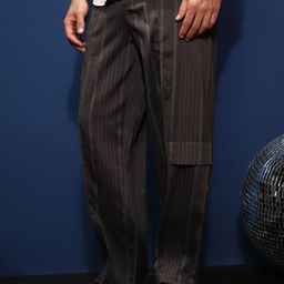 Campus Sutra Men Comfort Striped Mid Rise Cargos Trousers-picture-8