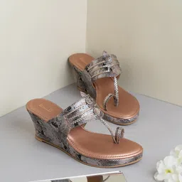 Inc 5 Printed Ethnic Wedge Sandals with Tassels-0