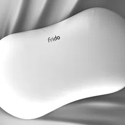 FRIDO White Memory Foam Filled Faux Velvet Breathable Sleep Pillow-image-53