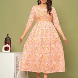 ANUOM Floral Print Maternity Fit & Flare Dress-image-42