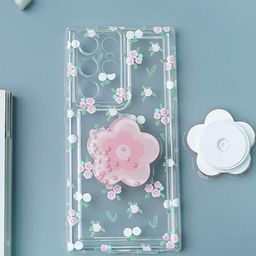 PEEPERLY Floral Printed Samsung Galaxy S24 Ultra Cute Korean Floral Gripper Back Case-image-56