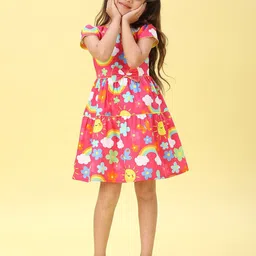 Macwin Floral Print Fit & Flare Dress-44