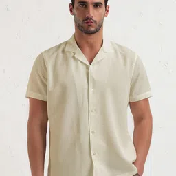 SHOWOFFFF Cuban Collar Relaxed Fit Comfort Cotton Casual Shirt-image-36