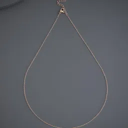 Kushal's Fashion Jewellery Rose Gold-Plated Zircon Stone Studded Pendant with Chain-5