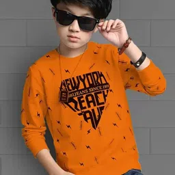 TICOSS Boys Typography Printed T-shirt-48