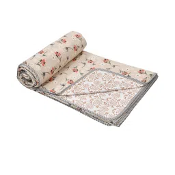 TrueYarns Multicoloured Floral Mild Winter 300 GSM Single Bed Dohar-picture-33