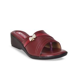 STICY Printed Wedge Sandals with Buckles-49
