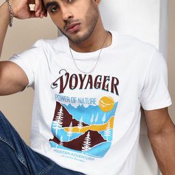 Roadster Typography Printed Pure Cotton Round Neck T-Shirt-image-38