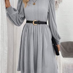 StyleCast x Revolte Jacquard Fit & Flare Dress-image-48
