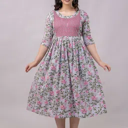Moda Rapido Floral Print Fit & Flare Maxi Dress-image-74