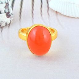 Missmister Brass Gold Plated Cats Eye Stone-Studded Finger Ring-image-96