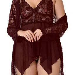 Love Maker Red Net Baby Dolls image 2