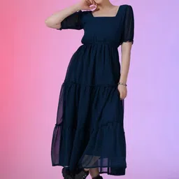 Raiyani Enterprise Women Tiered Fit & Flare Maxi Dress-picture-9