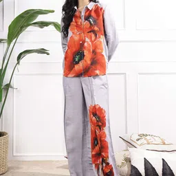 WoowZerz Floral Printed Shirt & Trousers Co-Ord Set-picture-33