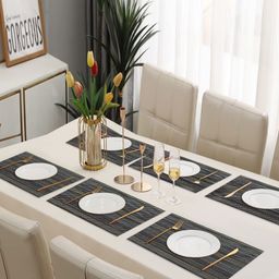 LooMantha Set Of 6 Textured Waterproof Table Placemats-19