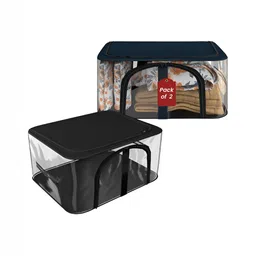 Aura Navy Blue Set of 2 Regular Drawer Organiser Organisers-58