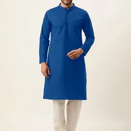 Moda Rapido Men Mandarin Collar Cotton Kurta-58