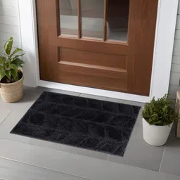 Aura Grey Patterned Rectangular Anti Slip Durable Doormats image 5