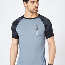Ajile by Pantaloons Men Printed Drop-Shoulder Sleeves Monochrome Applique Slim Fit T-shirt-picture-14