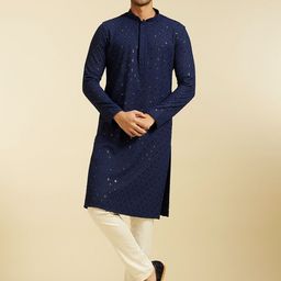 Diwas by Manyavar Men Embroidered Sequinned Kurta-image-14