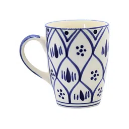 Rare Planet Blue & White Printed Ceramic Glossy Mug-image-69
