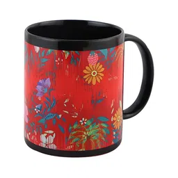 PENTADECO Red & Black Printed Ceramic Glossy Mugs Set of Cups and Mugs image 3