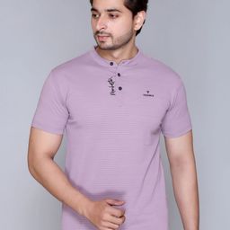 Yoorix Men Mandarin Collar T-shirt-image-48