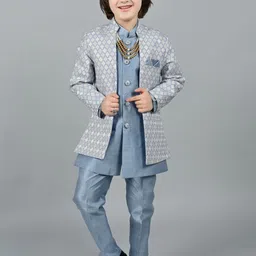 ahhaaaa Boys Zari Worked Indo-Western Sherwani Set-13