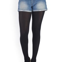 Lebami Black Semi-Sheer Stockings-image-0