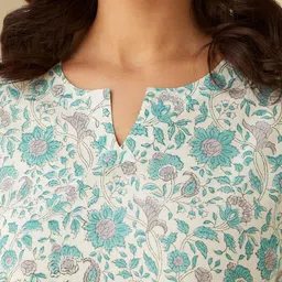 all about you Women Floral Printed Regular Kurta with Salwar & With Dupatta image 3