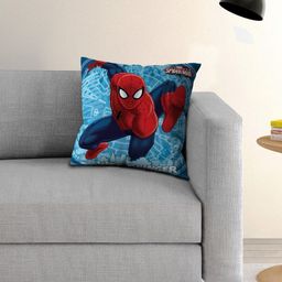 Marvel Red & Blue Printed Square-Shaped Pre-Filled Cushion With Cover-18