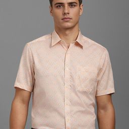 Louis Philippe Men Classic FitSpread Collar Floral Printed Cotton Formal Shirt-image-83