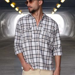 High Star Men Comfort Opaque Checked Casual Shirt-picture-1