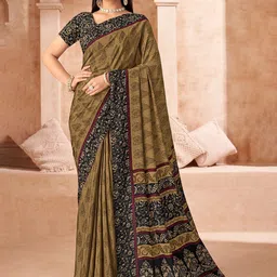 KALINI Ethnic Motifs Poly Crepe Saree-image-69