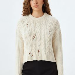 Koton Women Cable Knit Long Sleeves Pullover-picture-6
