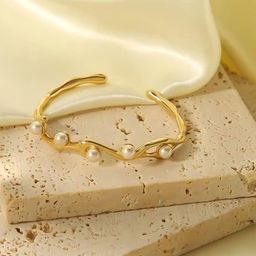 DIVASTRI Women Gold-Plated Cuff Bracelet-picture-28
