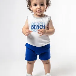 Nauti Nati Boys Graphic Printed Pure Cotton T-shirt With Shorts-image-56