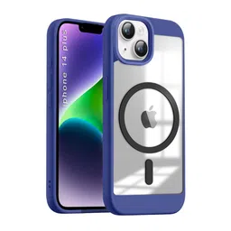 Luxury Kase Blue Shockproof Transparent Clear Hard Back Cover Case for iPhone 14 Plus-image-39
